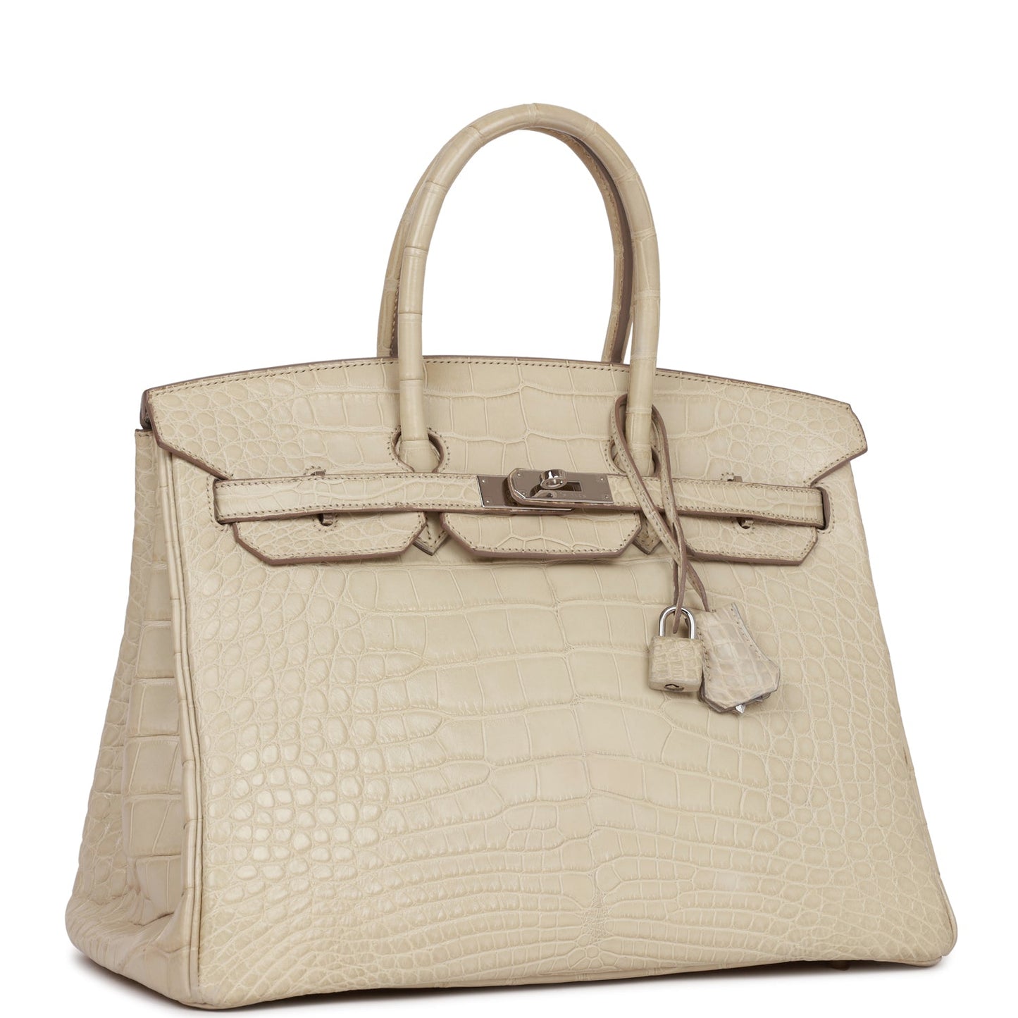 Hermes Birkin Beton Matte Alligator Palladium Hardware Handbag Travel Bag