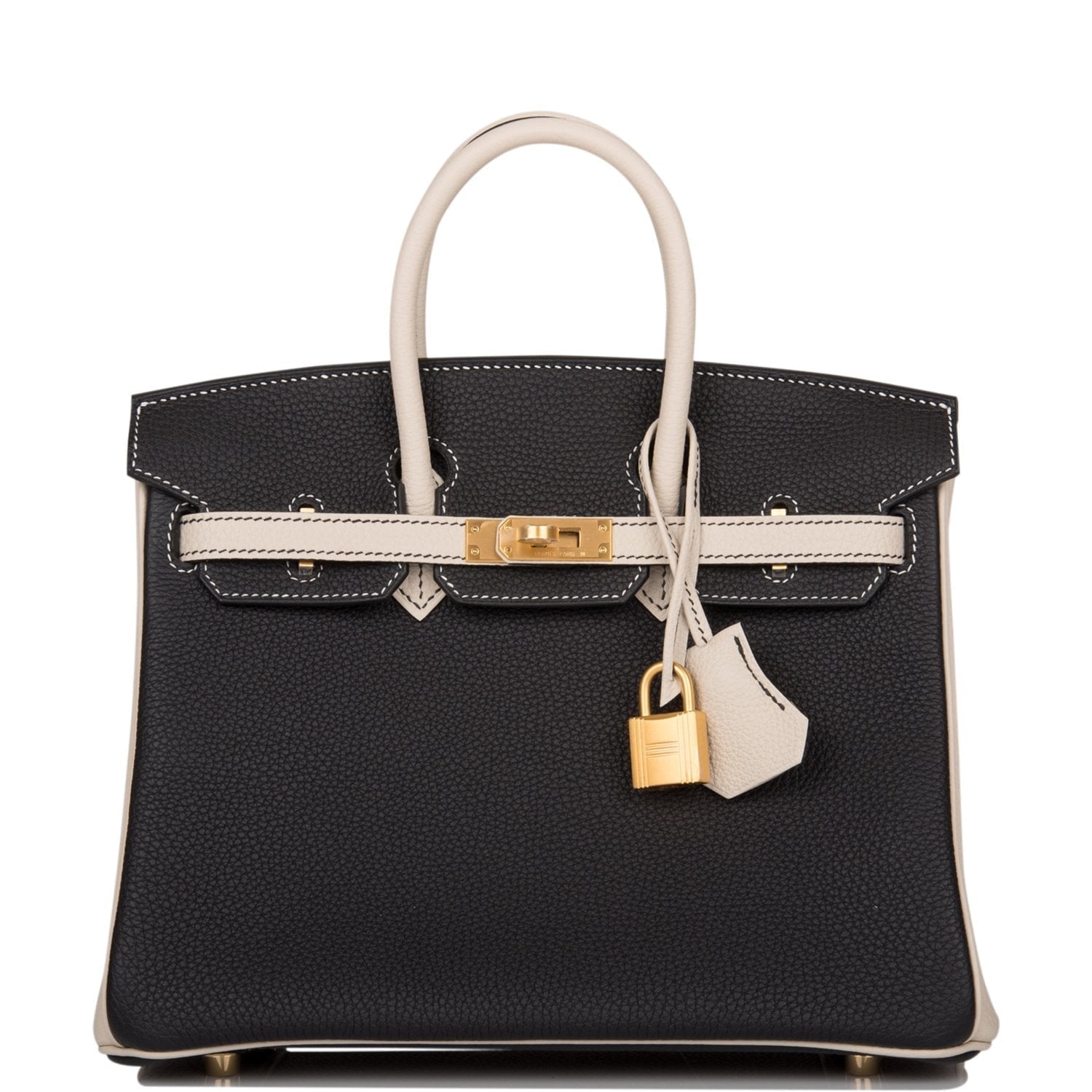 Hermes Birkin And Craie Togo Brushed Hardware Handbag Black Gold Travel Bag