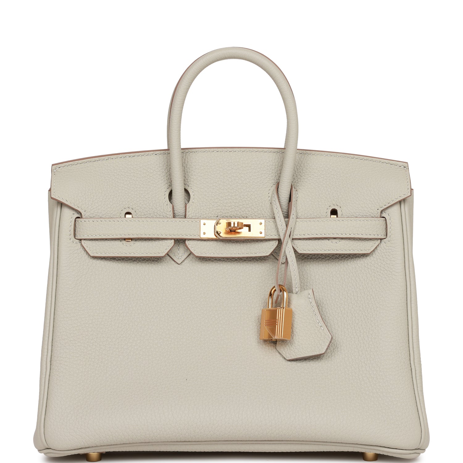 Hermes Birkin Gris Perle Togo Hardware Handbag Gold Travel Bag