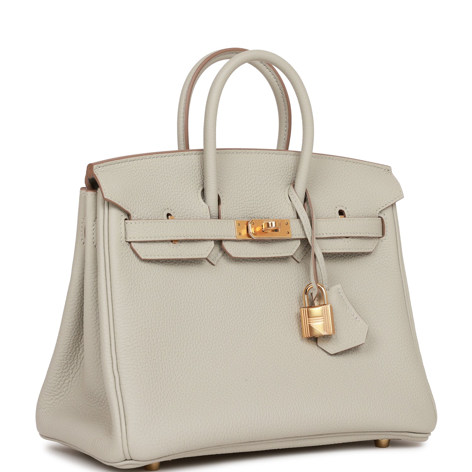 Hermes Birkin Gris Perle Togo Hardware Handbag Gold Travel Bag
