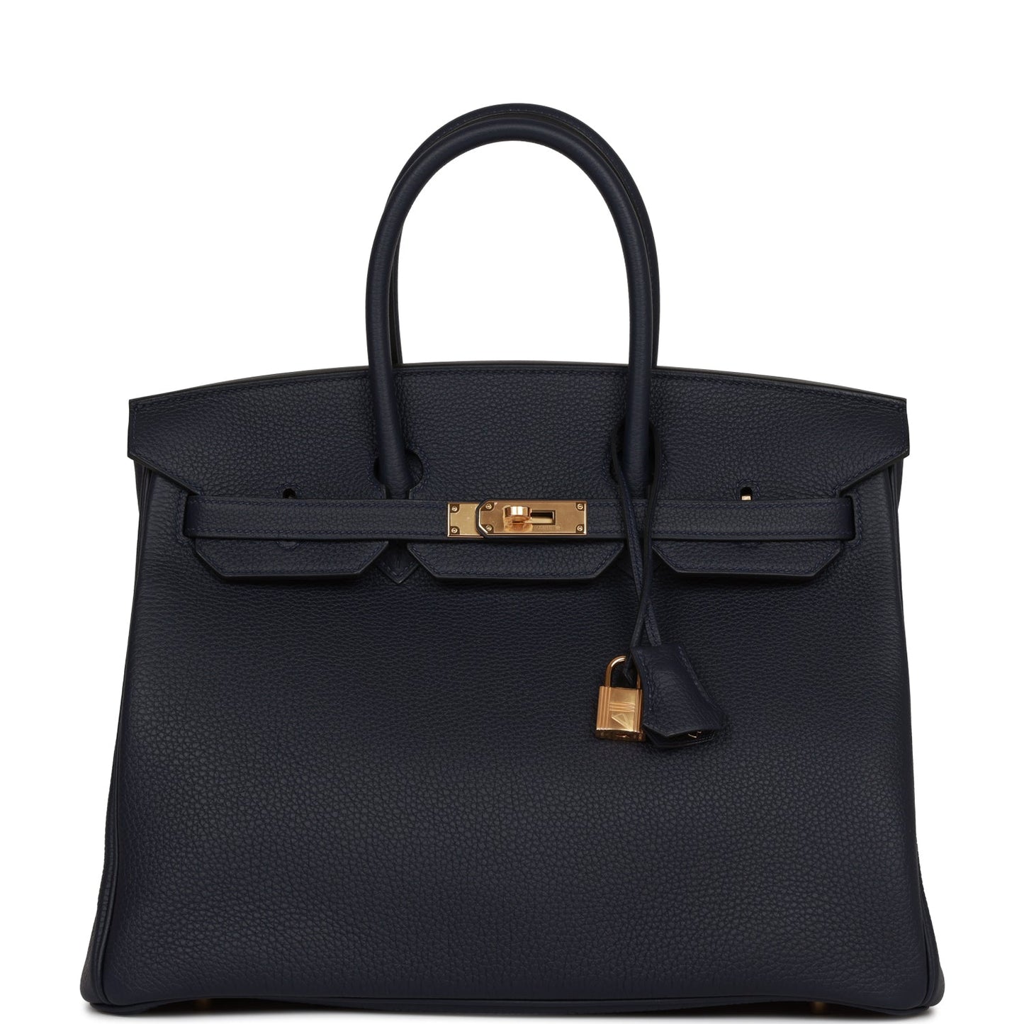 Hermes Birkin Bleu Nuit Togo Hardware Handbag Gold Travel Bag