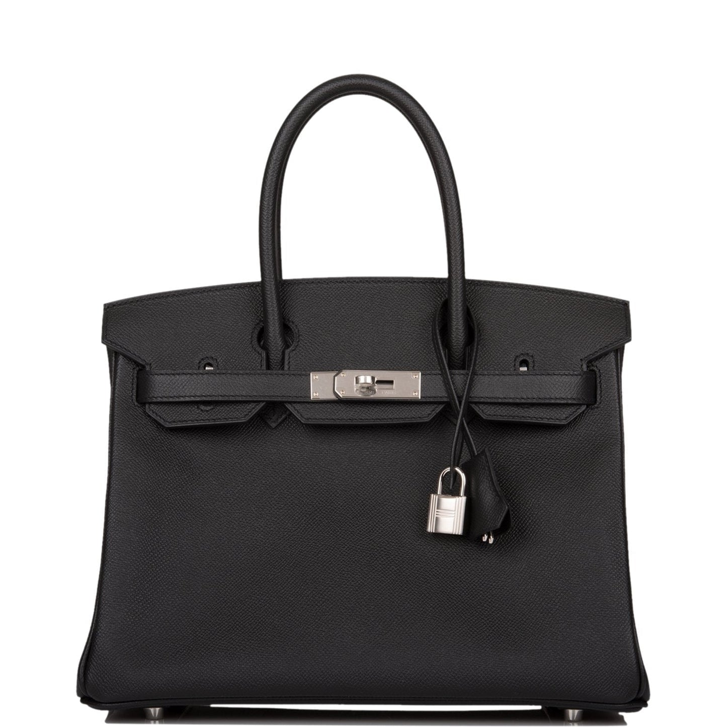 Hermes Birkin Epsom Palladium Hardware Handbag Black Travel Bag Palladium Hardware