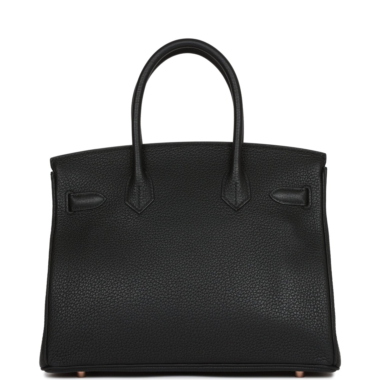 Hermes Birkin Togo Rose Hardware Handbag Black Gold Travel Bag