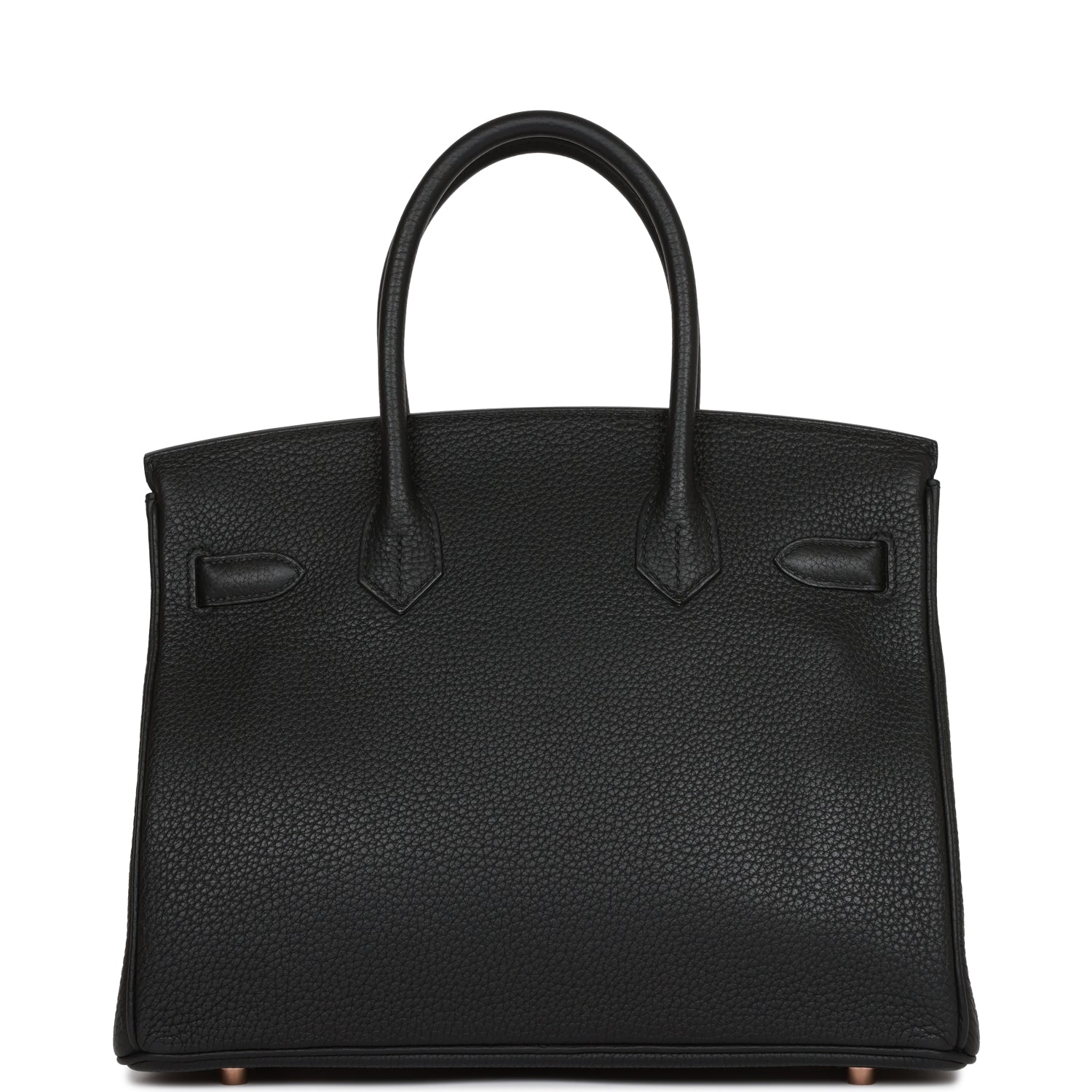 Hermes Birkin Togo Rose Hardware Handbag Black Gold Travel Bag