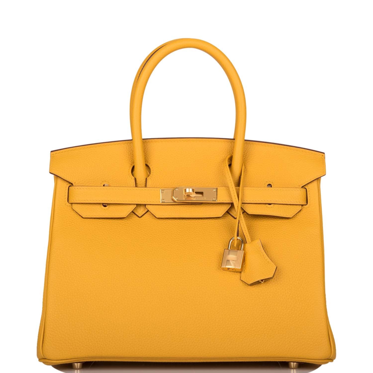 Hermes Birkin Jaune Ambre Togo Hardware Handbag Gold Travel Bag Hardware 1