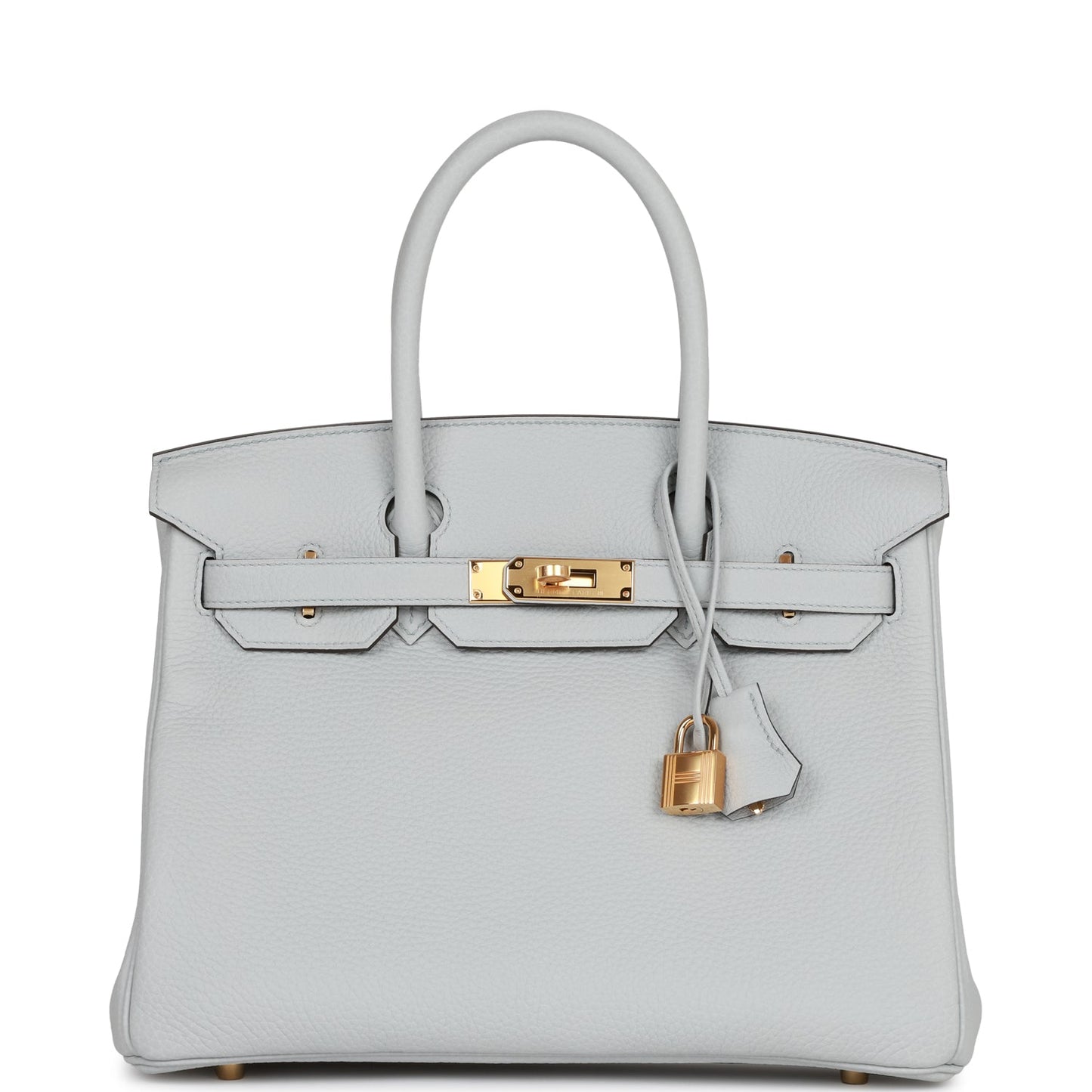 Hermes Birkin Bleu Pale Clemence Hardware Handbag Gold Travel Bag Hardware 1
