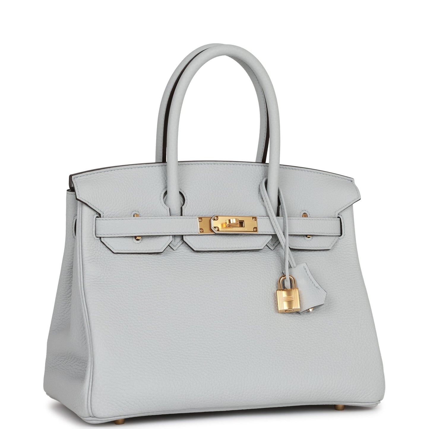 Hermes Birkin Bleu Pale Clemence Hardware Handbag Gold Travel Bag Hardware 1