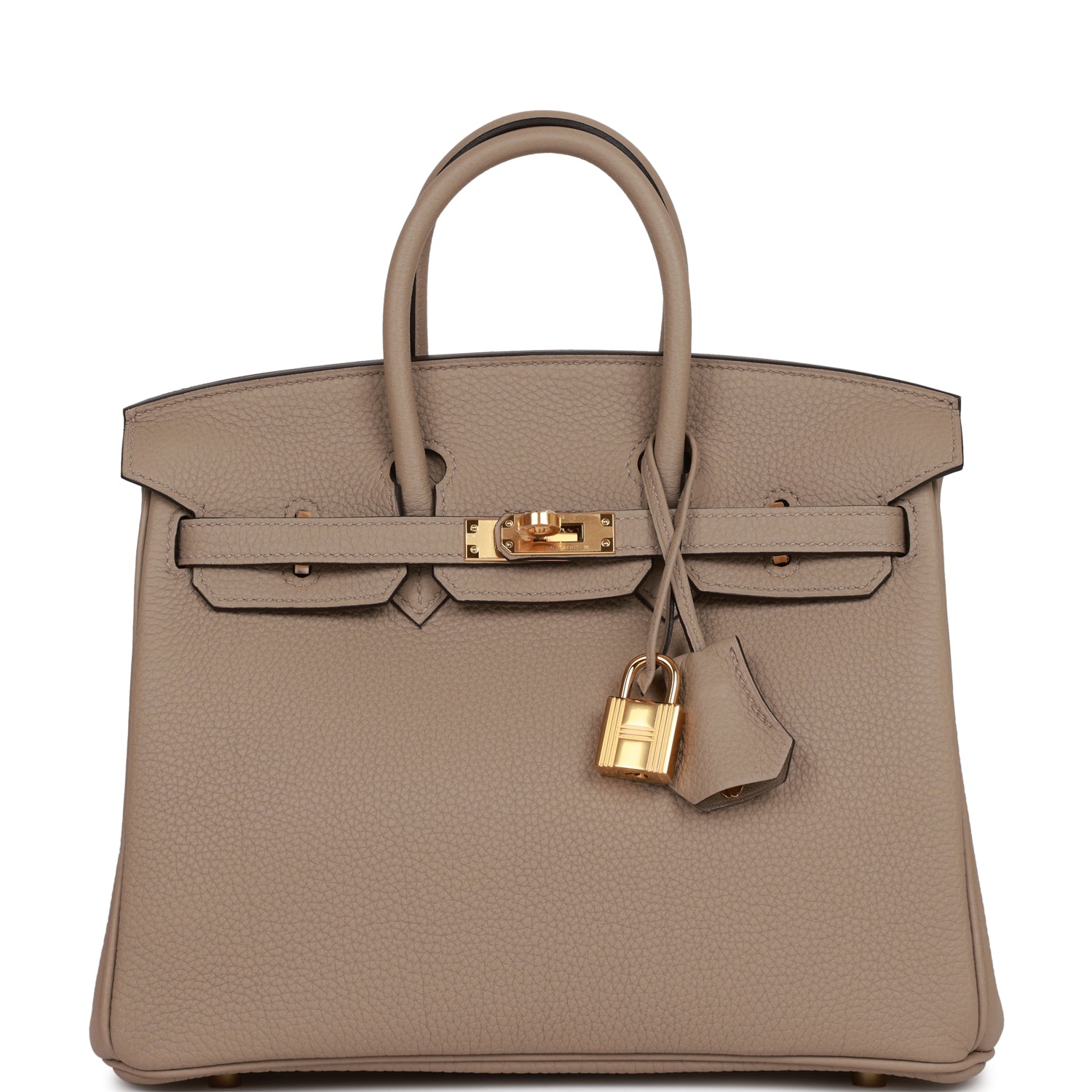 Hermes Birkin Gris Tourterelle Togo Hardware Handbag Gold Travel Bag Gold Hardware
