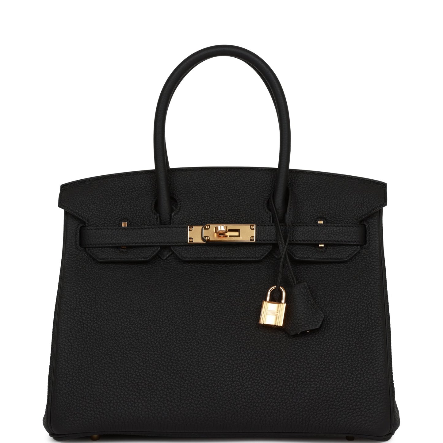 Hermes Birkin Togo Hardware Handbag Black Gold Travel Bag 31