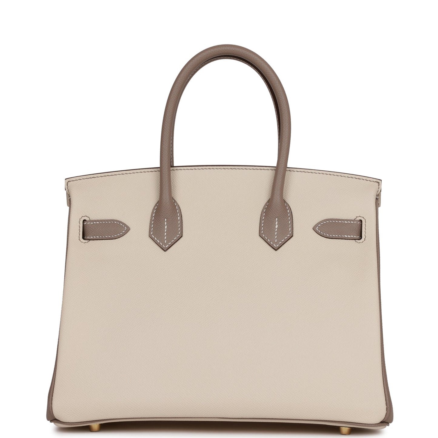 Hermes Special Order Hss Birkin Craie And Gris Asphalte Gold Travel Bag