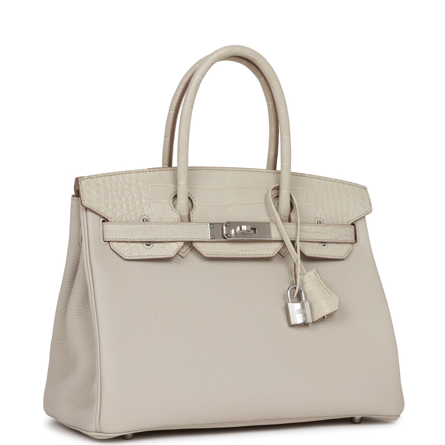 Hermes Birkin Beton Matte Alligator And Togo Touch Travel Bag