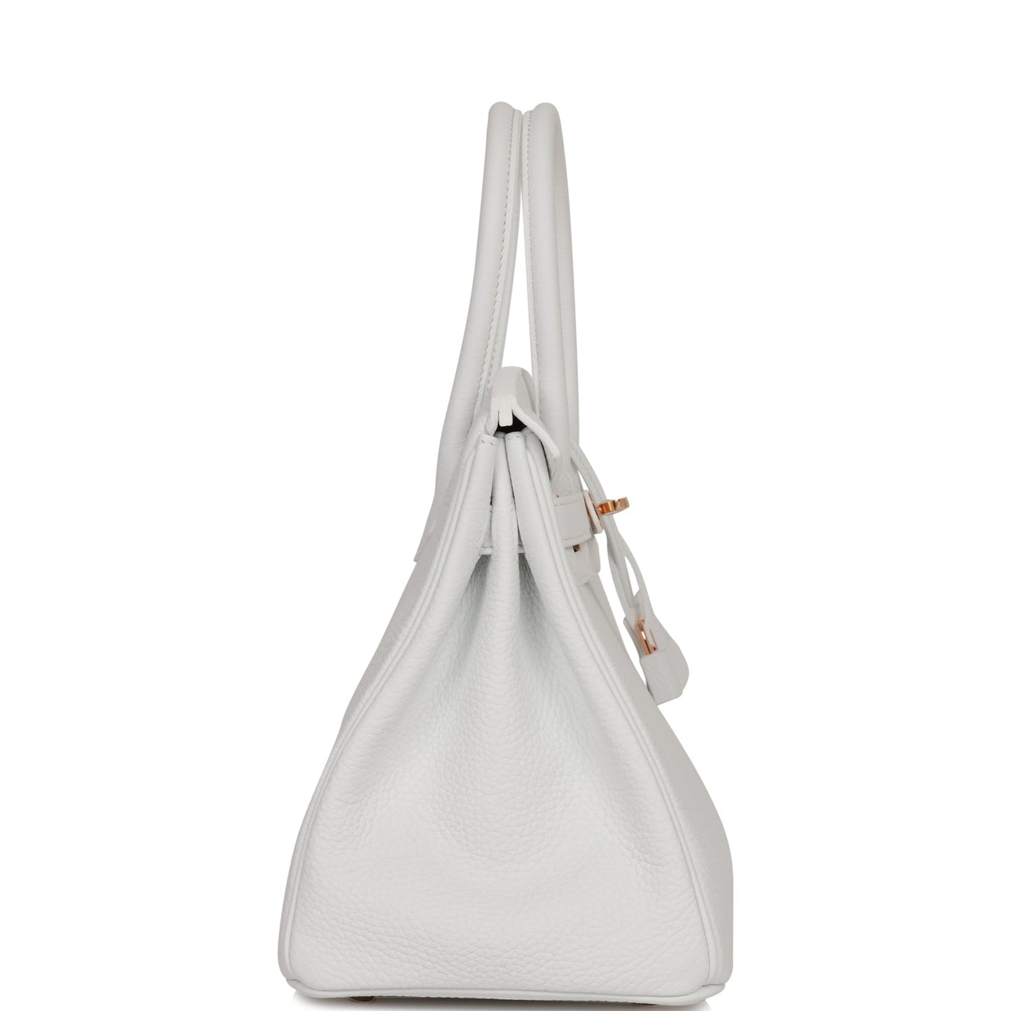 Hermes Special Order Hss Birkin Verso Clemence Rose White Gold Travel Bag