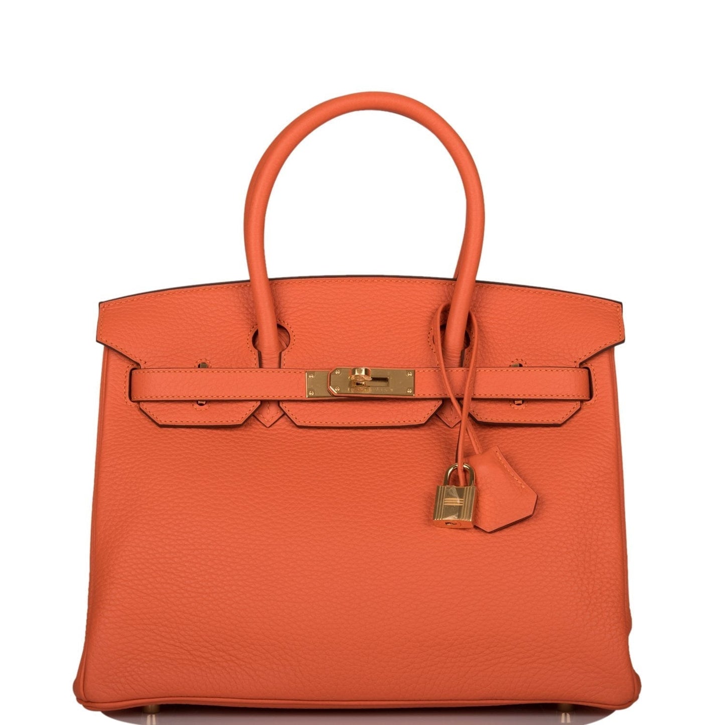 Hermes Birkin Feu Clemence Hardware Handbag Gold Travel Bag