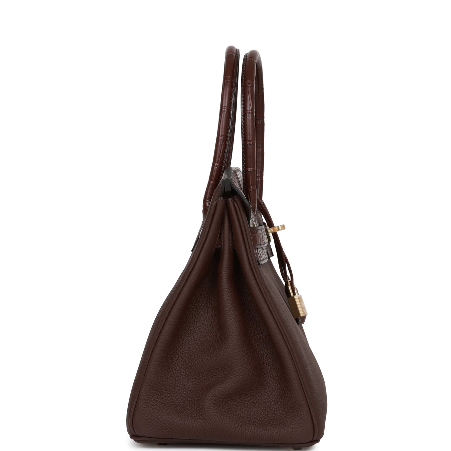 Hermes Birkin Rouge Sellier Matte Alligator And Togo Gold Travel Bag