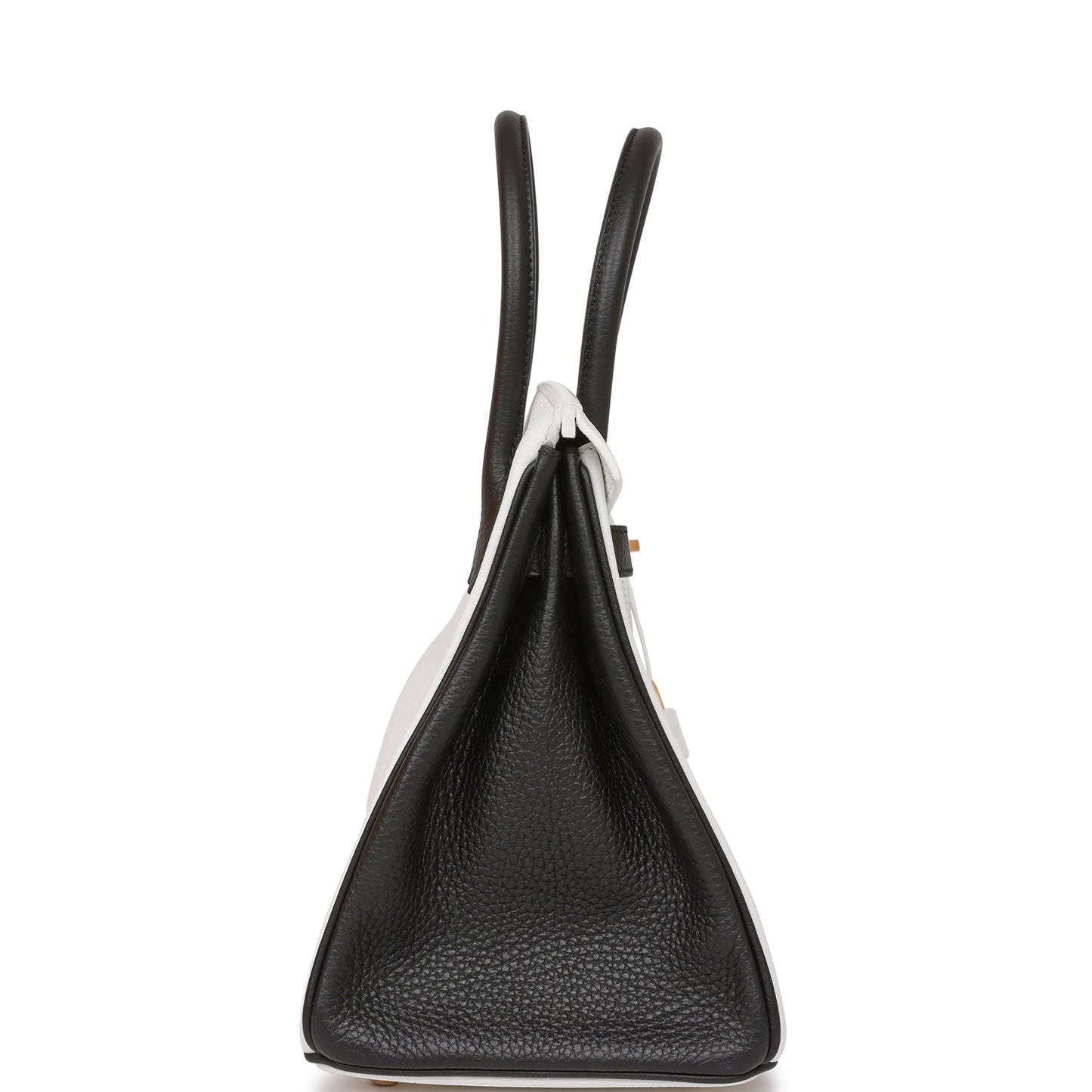 Hermes Special Order Hss Birkin And Clemence Brushed Black White Travel Bag