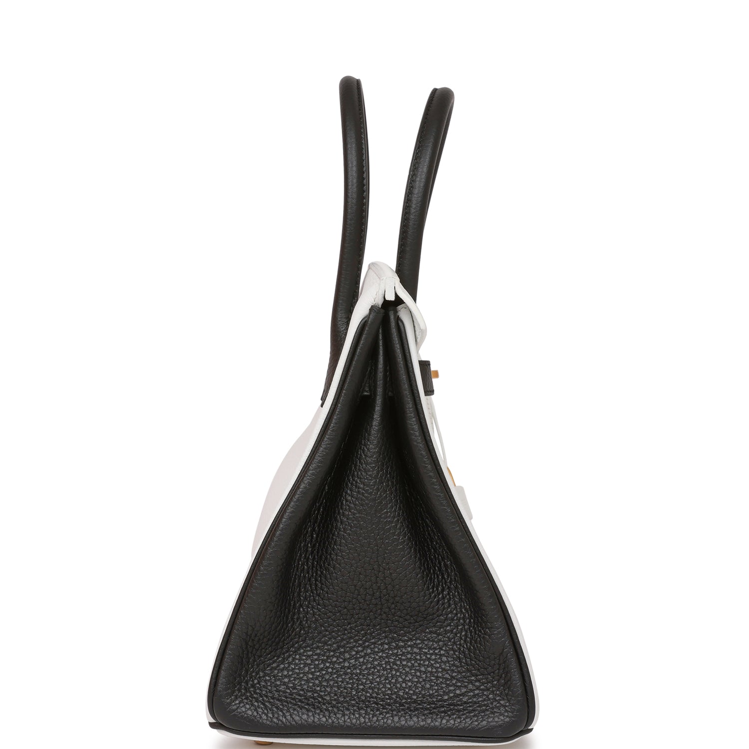 Hermes Special Order Hss Birkin And Clemence Brushed Black White Travel Bag