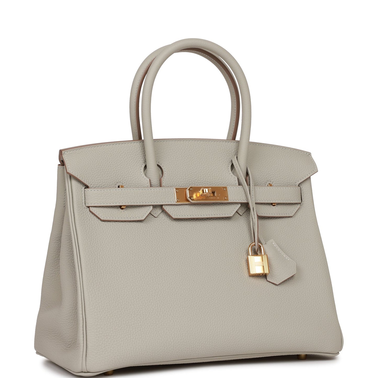 Hermes Birkin Gris Perle Togo Hardware Handbag Gold Travel Bag