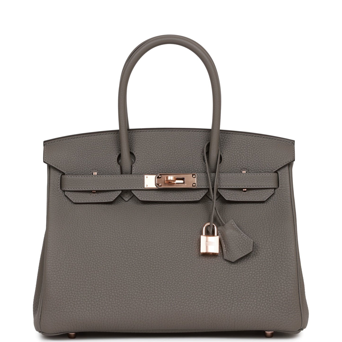 Hermes Birkin Gris Meyer Togo Rose Hardware Handbag Gold Travel Bag Hardware 1