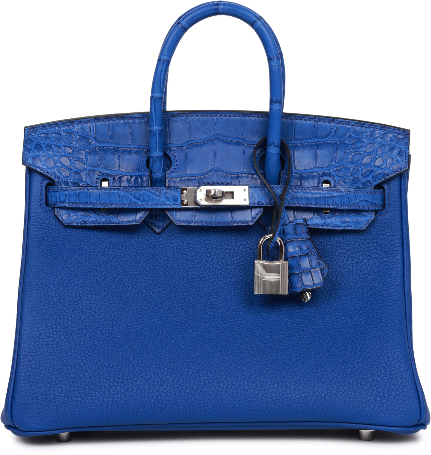Hermes Birkin Bleu Royal Matte Alligator And Togo Travel Bag