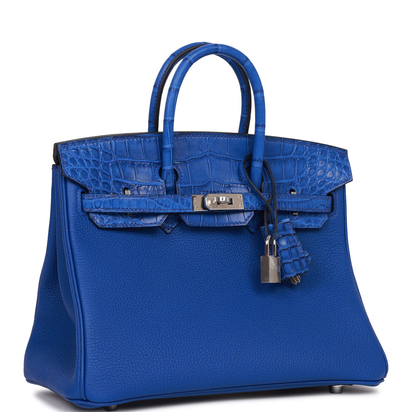 Hermes Birkin Bleu Royal Matte Alligator And Togo Travel Bag
