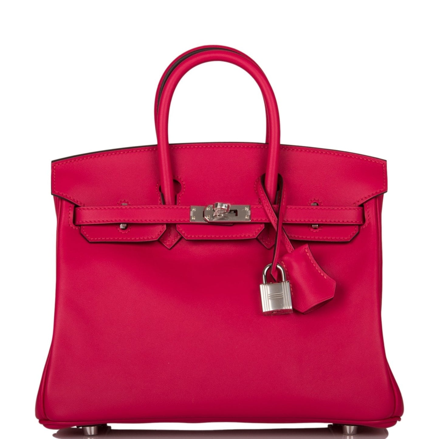 Hermes Birkin Framboise Swift Palladium Hardware Handbag Travel Bag