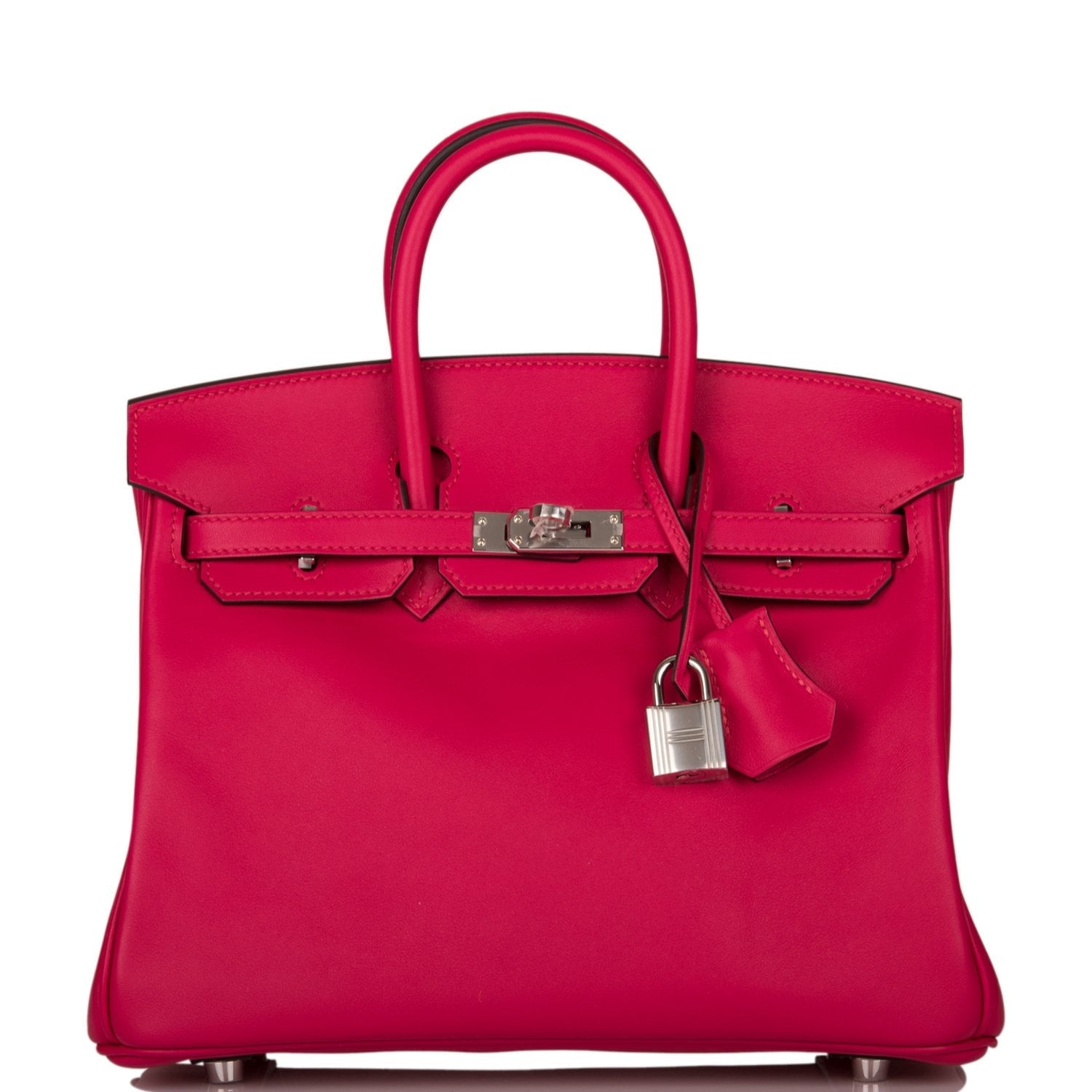 Hermes Birkin Framboise Swift Palladium Hardware Handbag Travel Bag