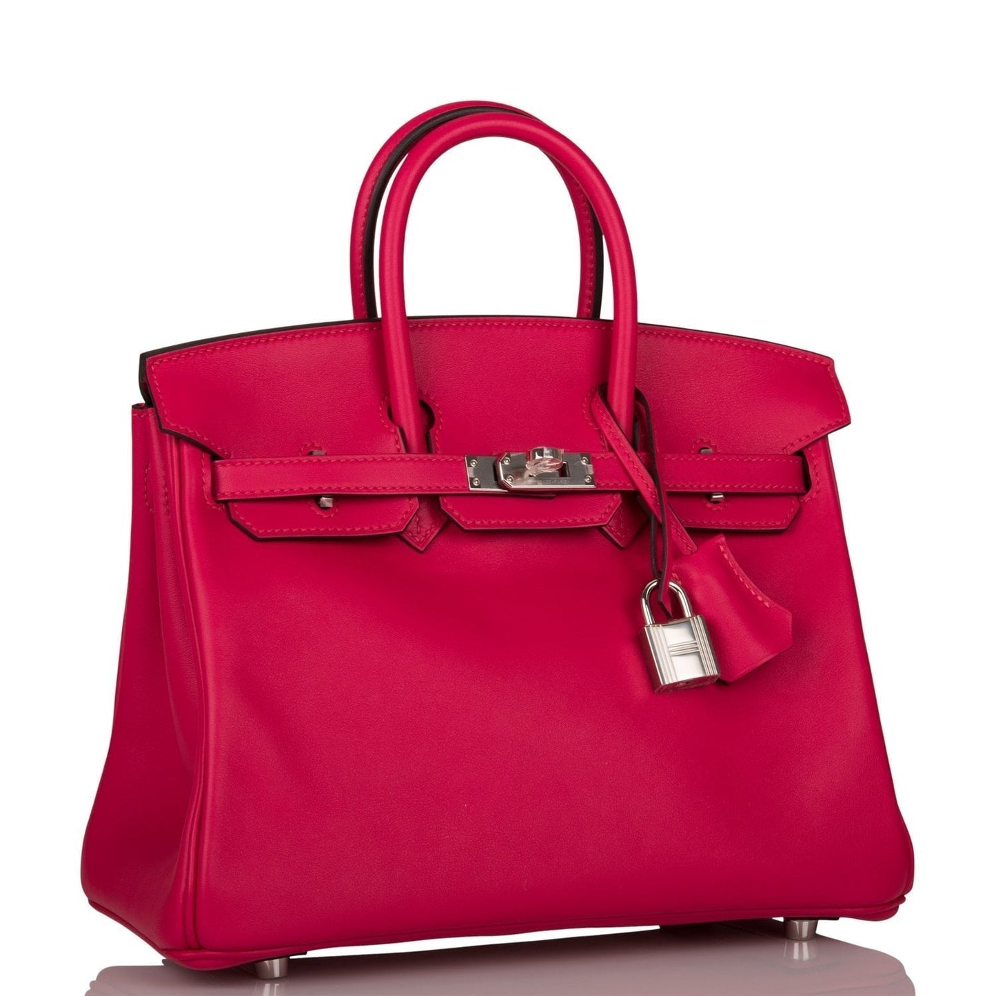Hermes Birkin Framboise Swift Palladium Hardware Handbag Travel Bag