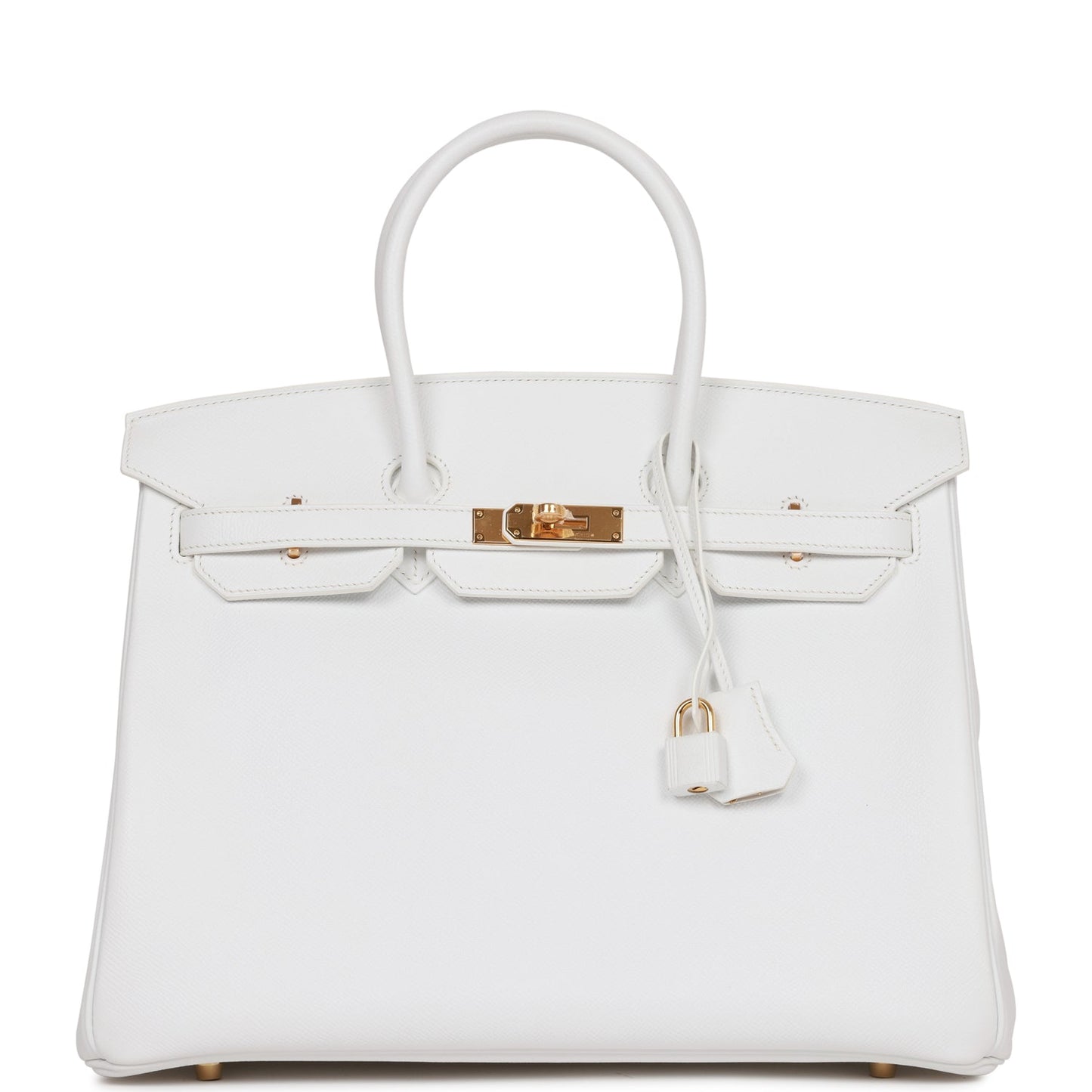 Hermes Birkin Epsom Hardware Handbag White Gold Travel Bag