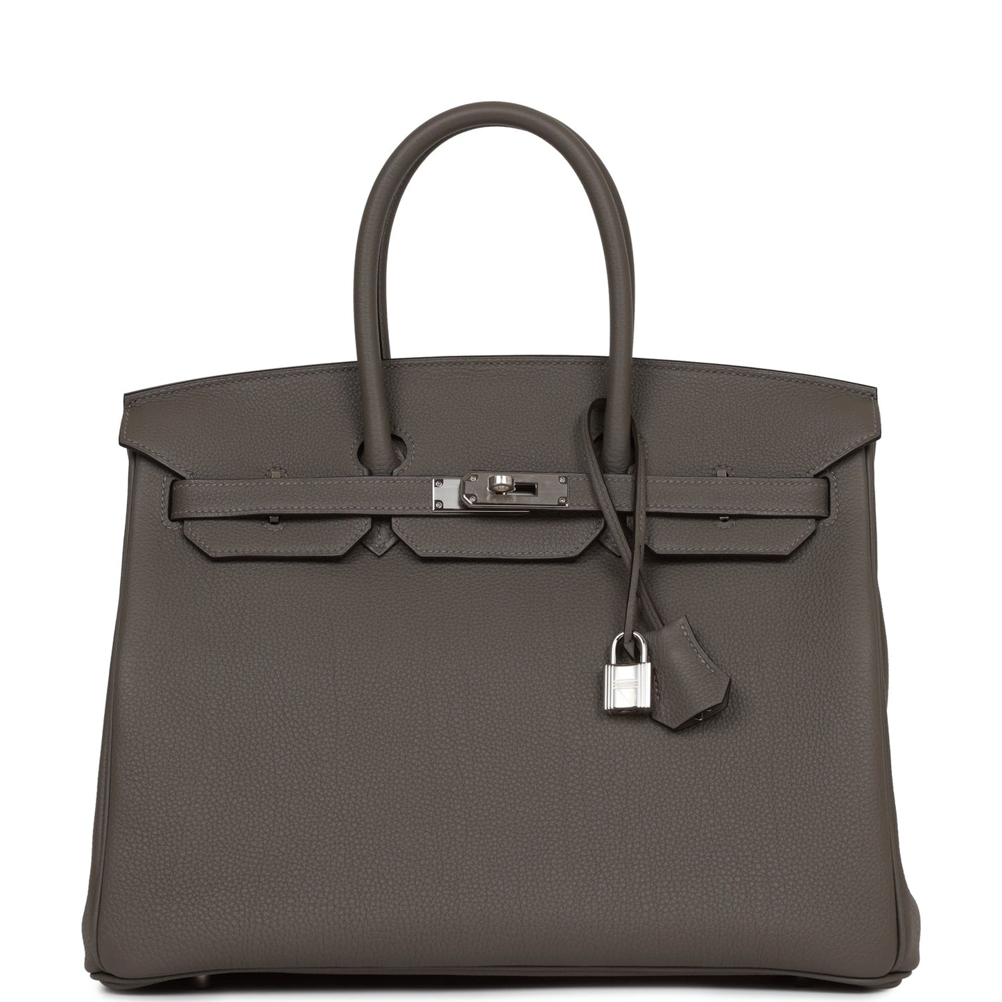 Hermes Birkin Gris Meyer Togo Palladium Hardware Handbag Travel Bag