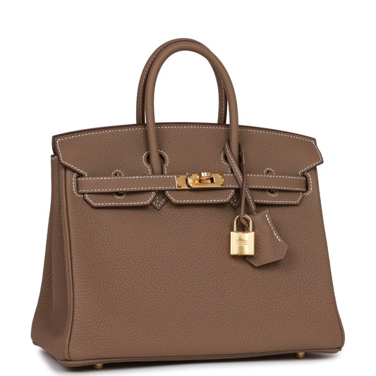Hermes Birkin Etoupe Togo Hardware Handbag Gold Travel Bag Togo Gold Hardware