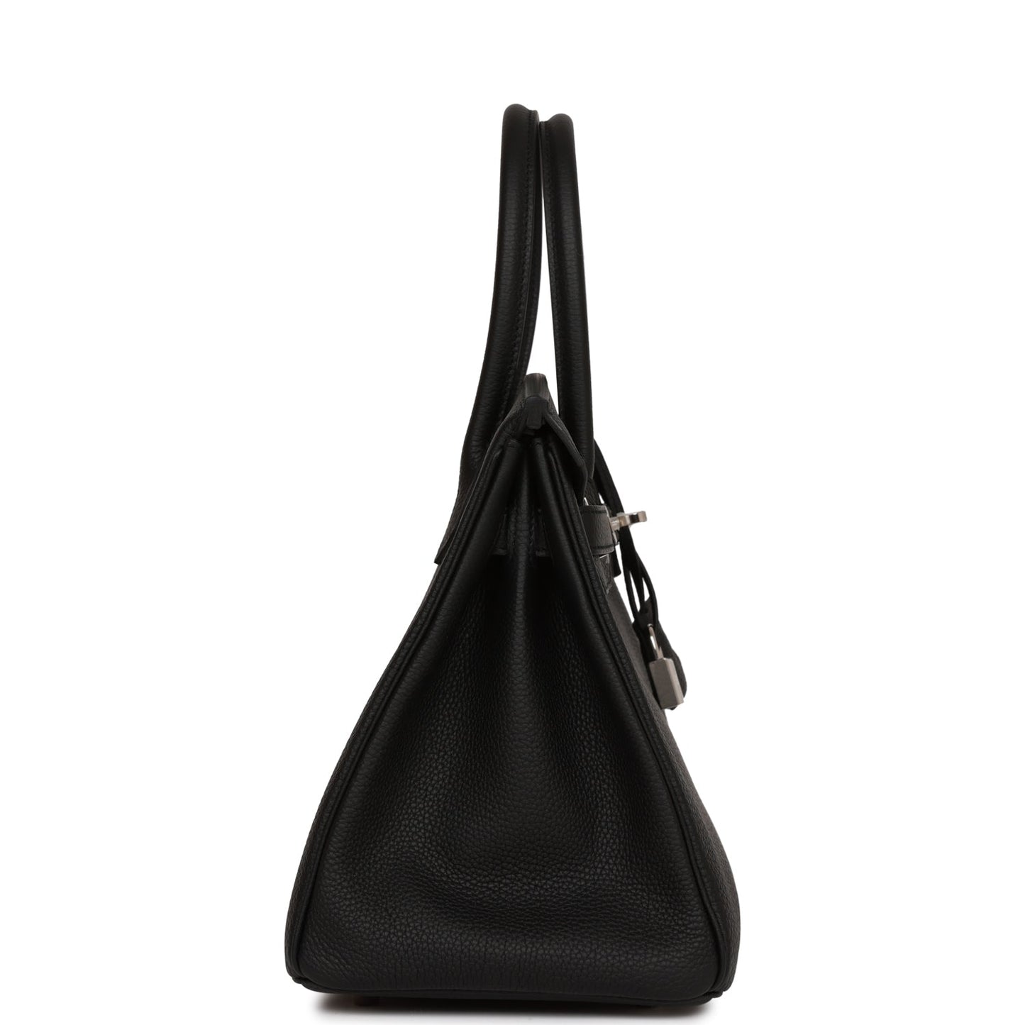 Hermes Birkin Togo Palladium Hardware Handbag Black Travel Bag 19
