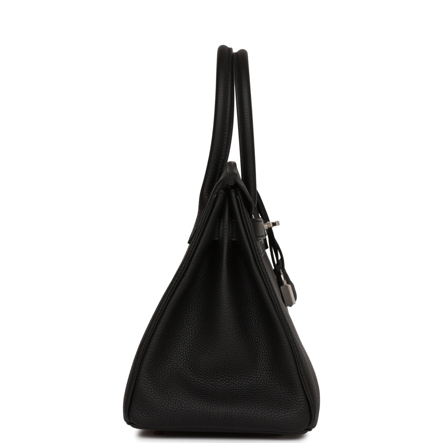 Hermes Birkin Togo Palladium Hardware Handbag Black Travel Bag 19
