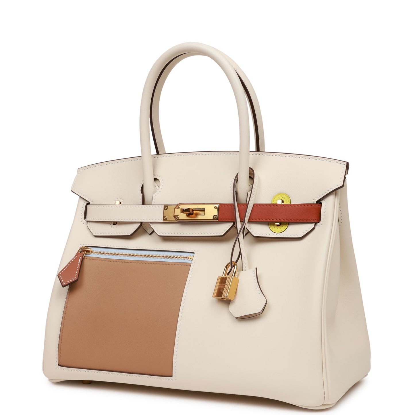 Hermes Colormatic Birkin Nata Chai And Cuivre Swift Gold Travel Bag