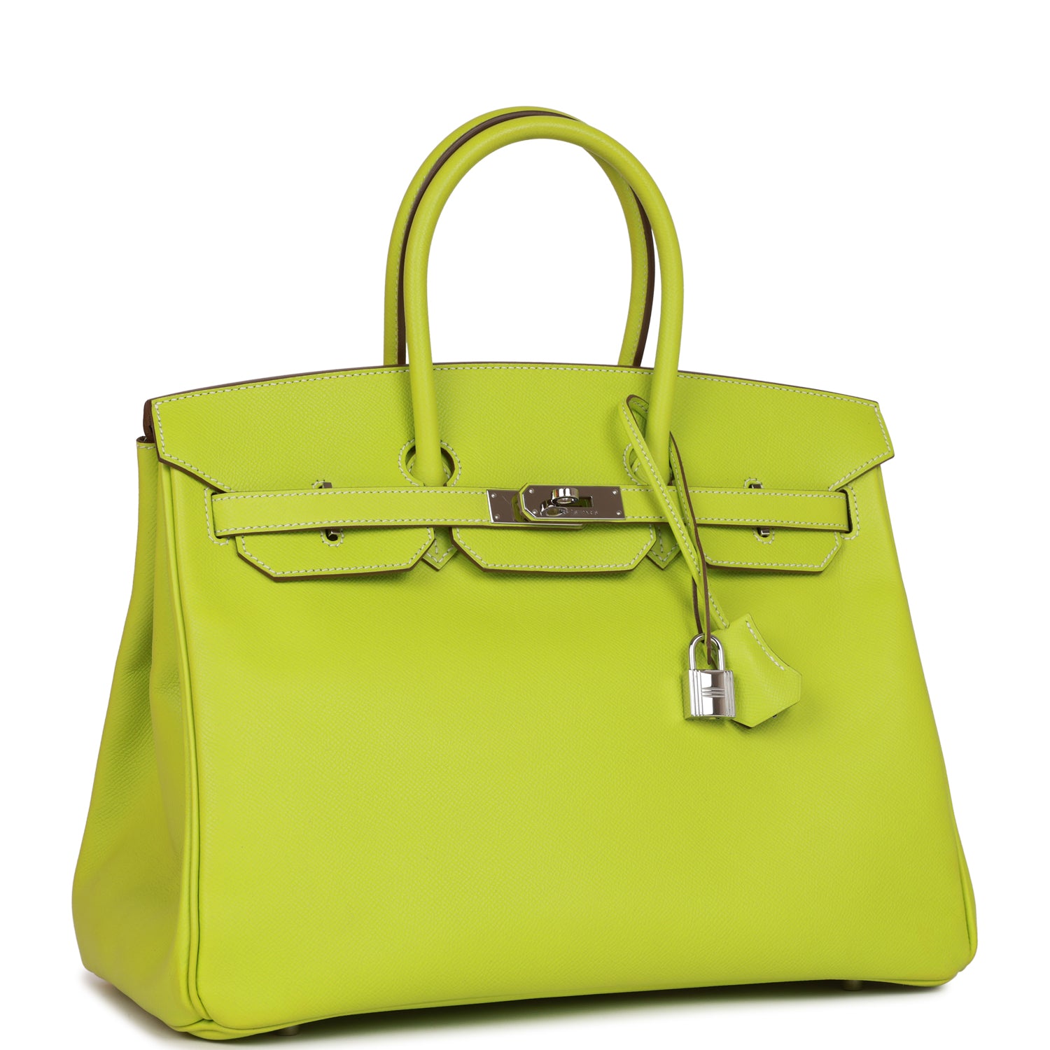 Hermes Birkin Kiwi Candy Epsom Palladium Hardware Handbag Travel Bag