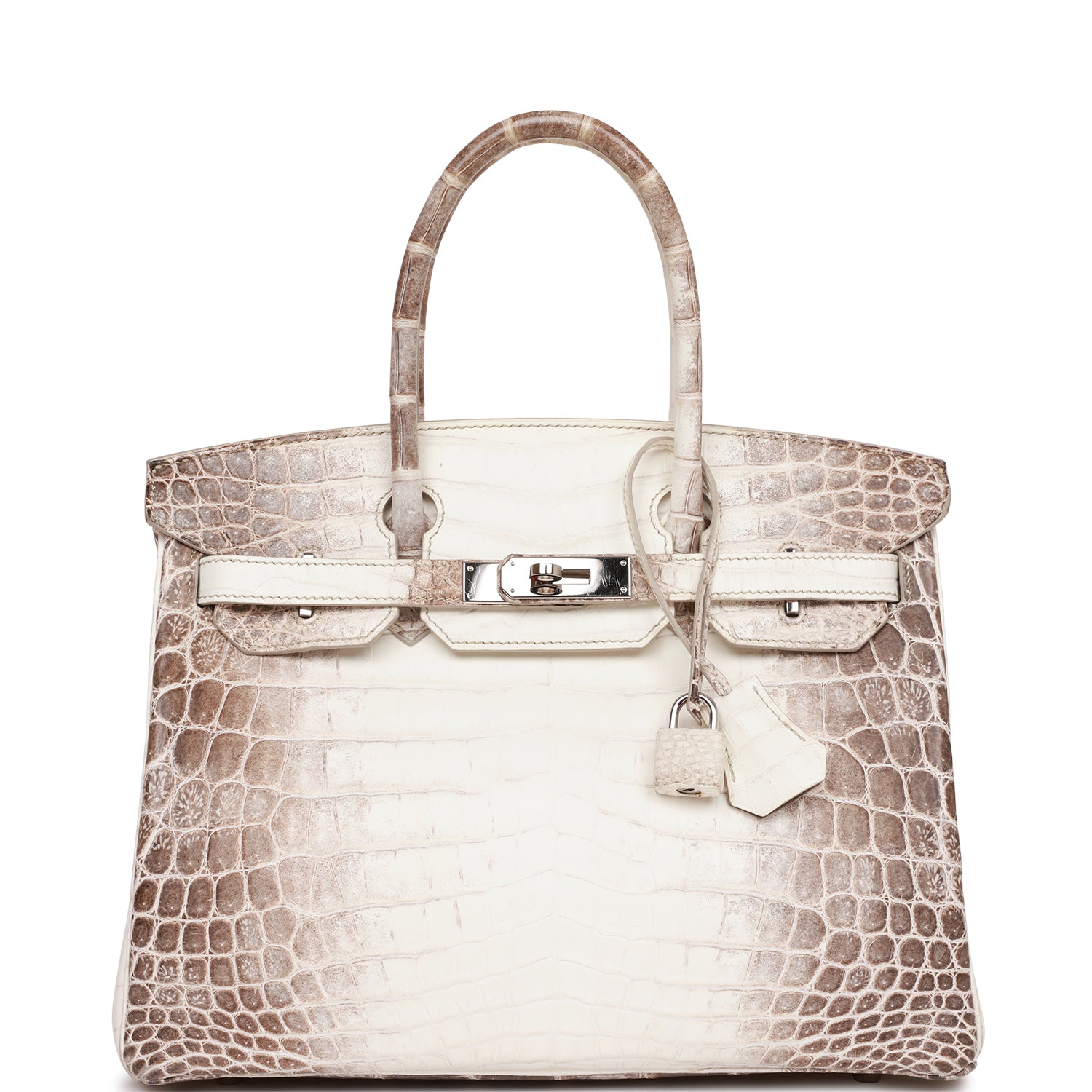 Hermes Birkin Himalaya Niloticus Crocodile Palladium Hardware Handbag Travel Bag Palladium Hardware