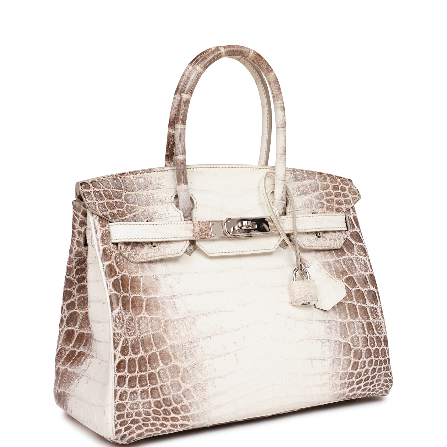 Hermes Birkin Himalaya Niloticus Crocodile Palladium Hardware Handbag Travel Bag Palladium Hardware