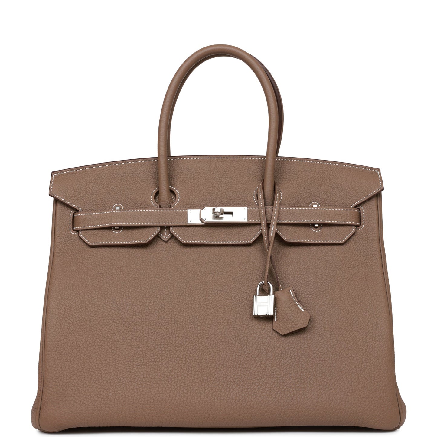 Hermes Birkin Etoupe Togo Palladium Hardware Handbag Travel Bag For Tb