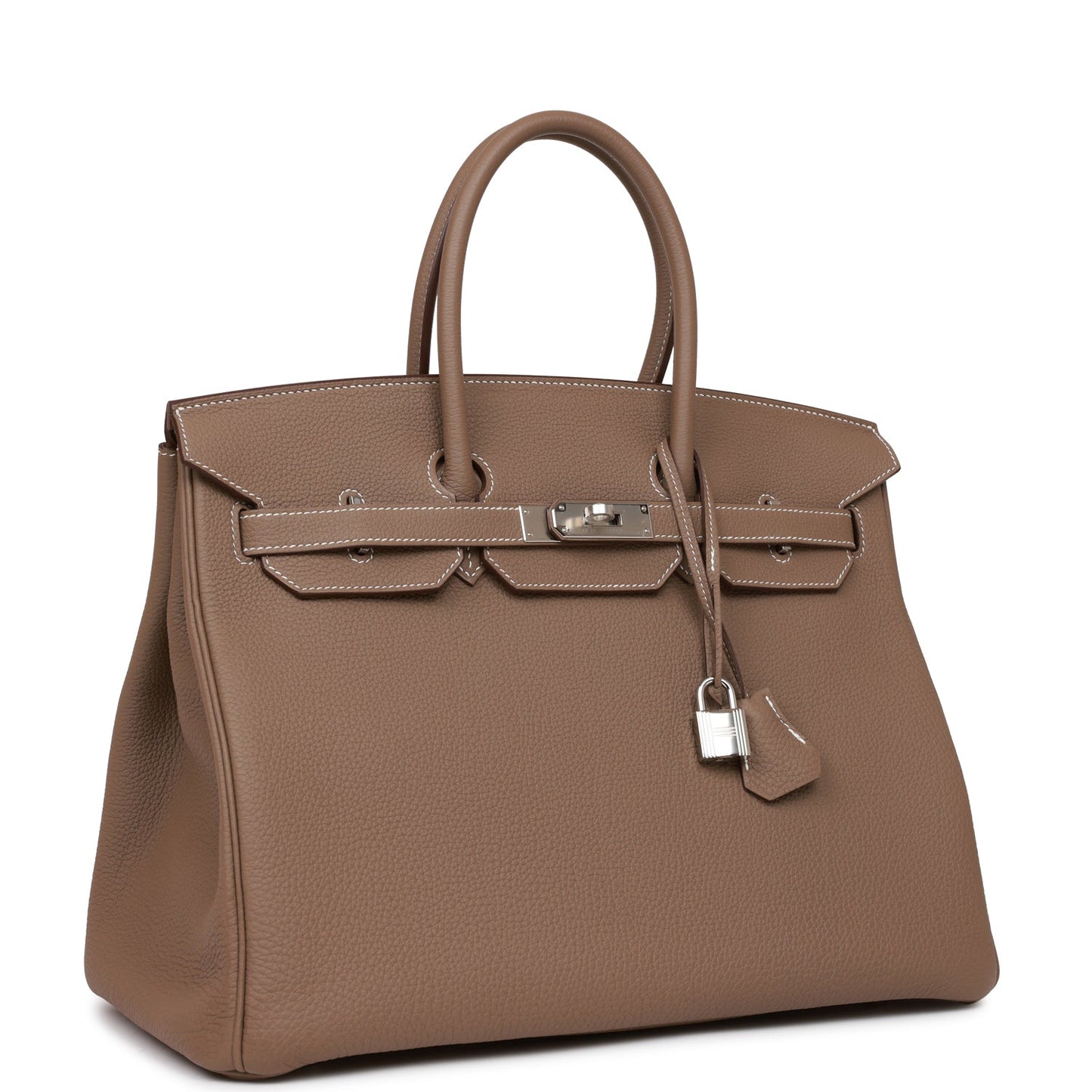 Hermes Birkin Etoupe Togo Palladium Hardware Handbag Travel Bag For Tb