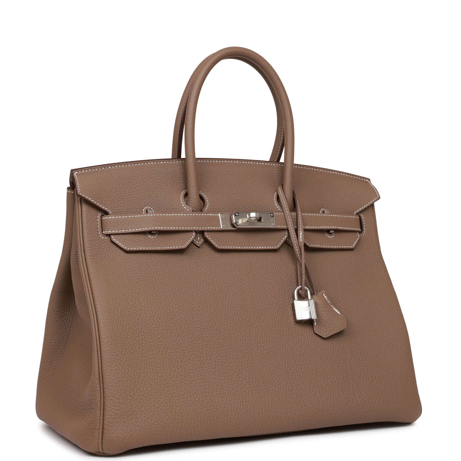 Hermes Birkin Etoupe Togo Palladium Hardware Handbag Travel Bag 3