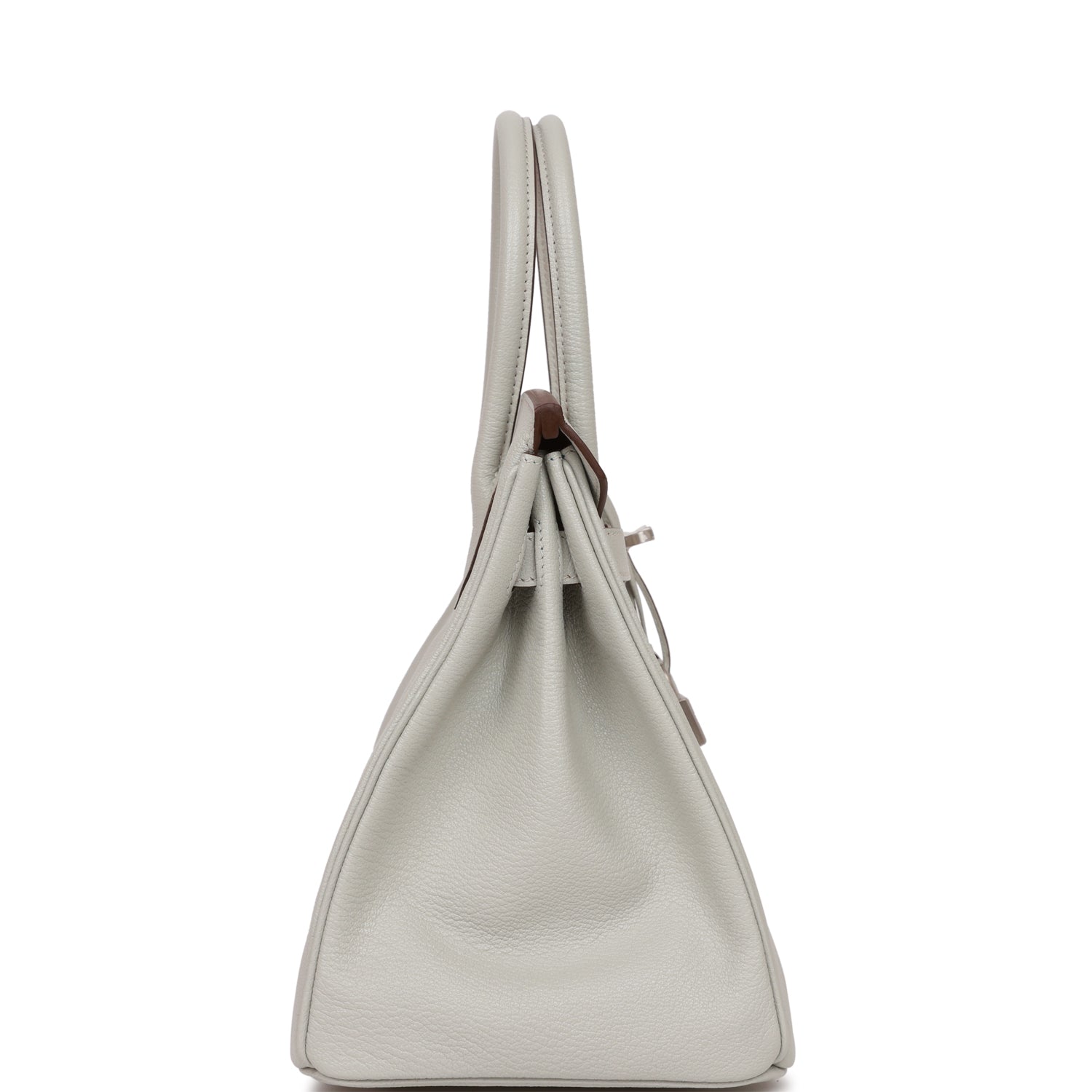 Hermes Birkin Gris Perle Verso Chevre Brushed Palladium Travel Bag Palladium Hardware