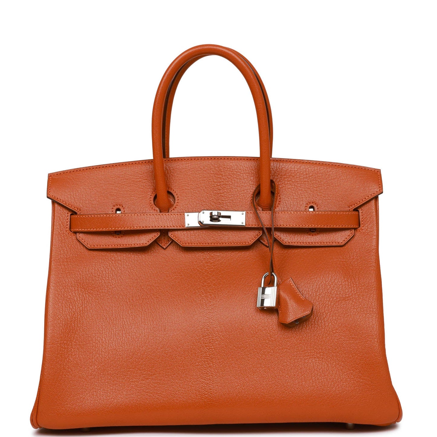 Hermes Birkin Potiron Chevre Palladium Hardware Handbag Travel Bag