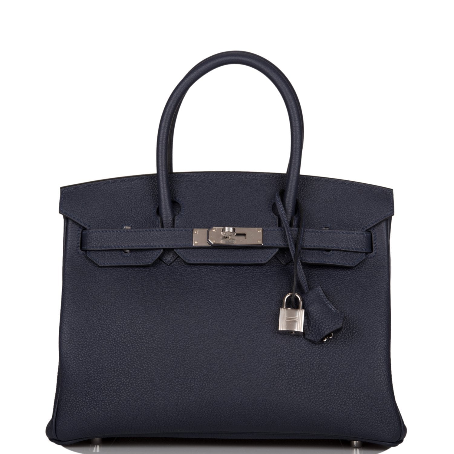 Hermes Birkin Bleu Nuit Togo Palladium Hardware Handbag Travel Bag Palladium Hardware