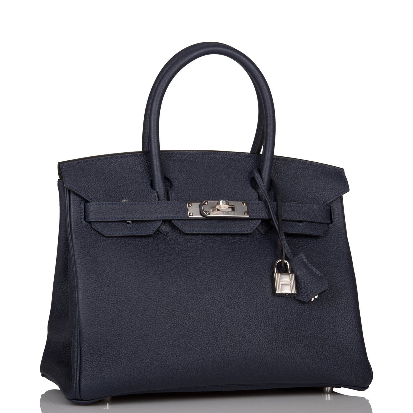 Hermes Birkin Bleu Nuit Togo Palladium Hardware Handbag Travel Bag Palladium Hardware