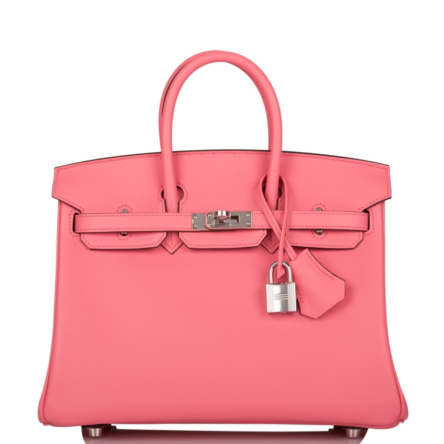 Hermes Birkin Rose Ete Swift Palladium Hardware Handbag Travel Bag Palladium Hardware
