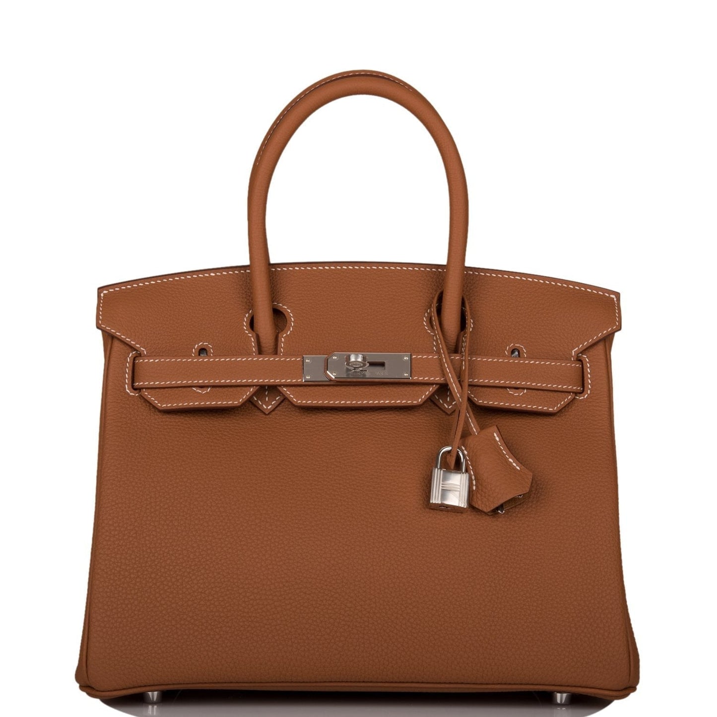 Hermes Birkin Togo Palladium Hardware Handbag Gold Travel Bag Palladium Hardware