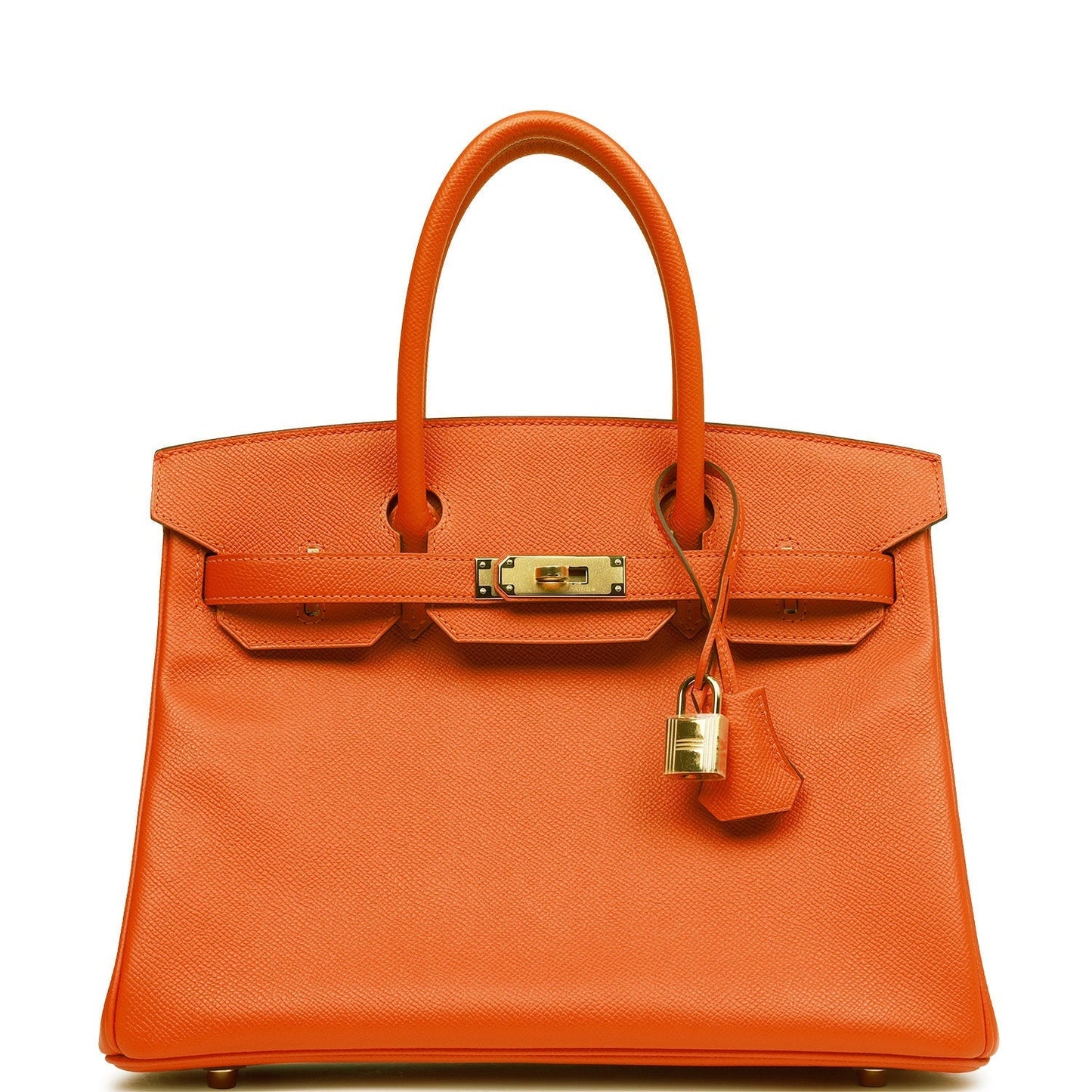 Hermes Birkin Feu Epsom Hardware Handbag Gold Travel Bag