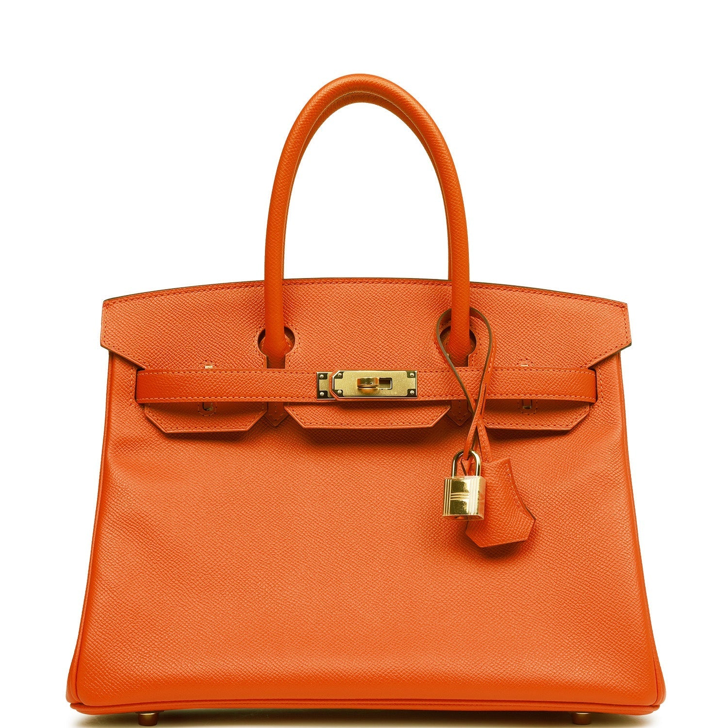 Hermes Birkin Feu Epsom Hardware Handbag Gold Travel Bag