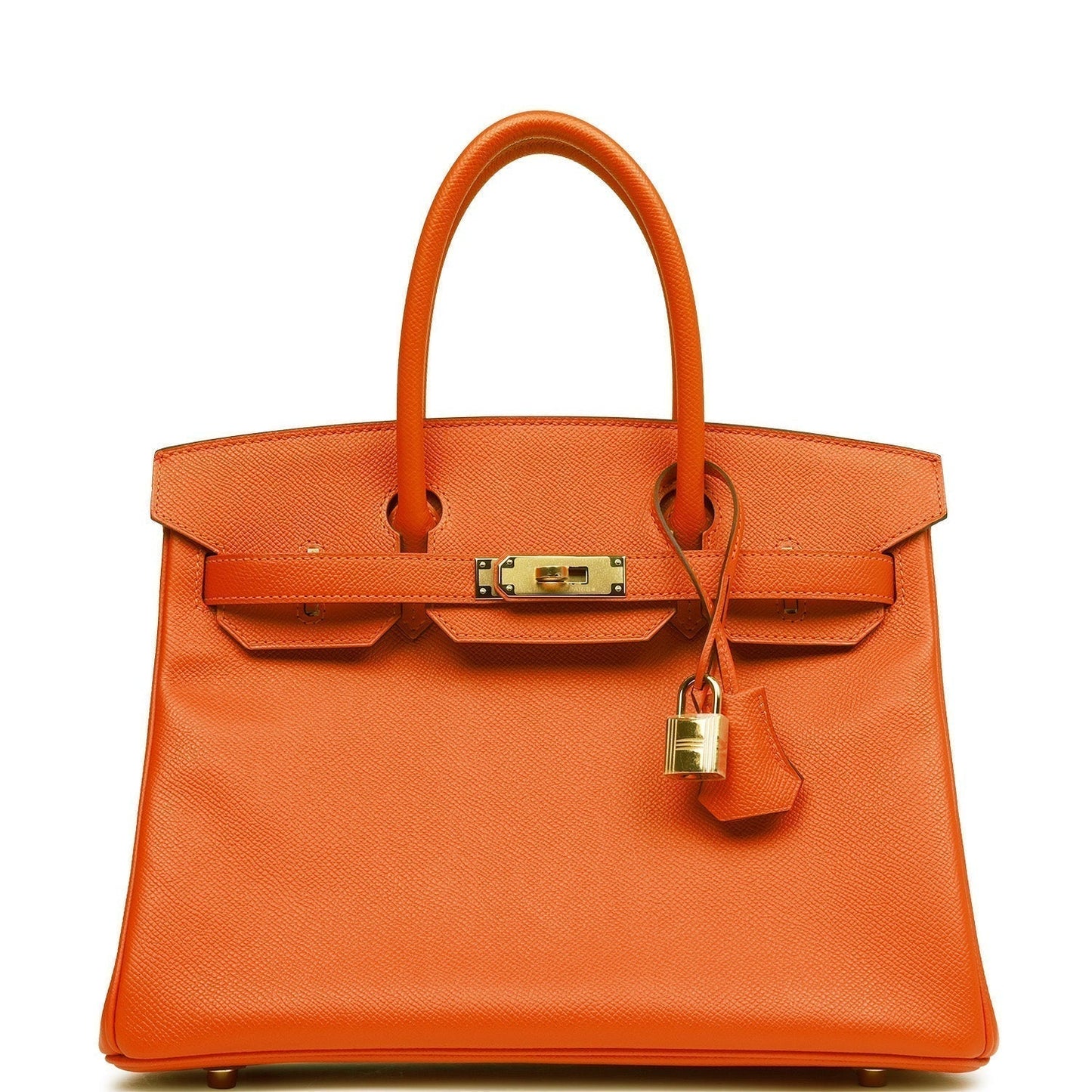Hermes Birkin Feu Epsom Hardware Handbag Gold Travel Bag Gold Hardware