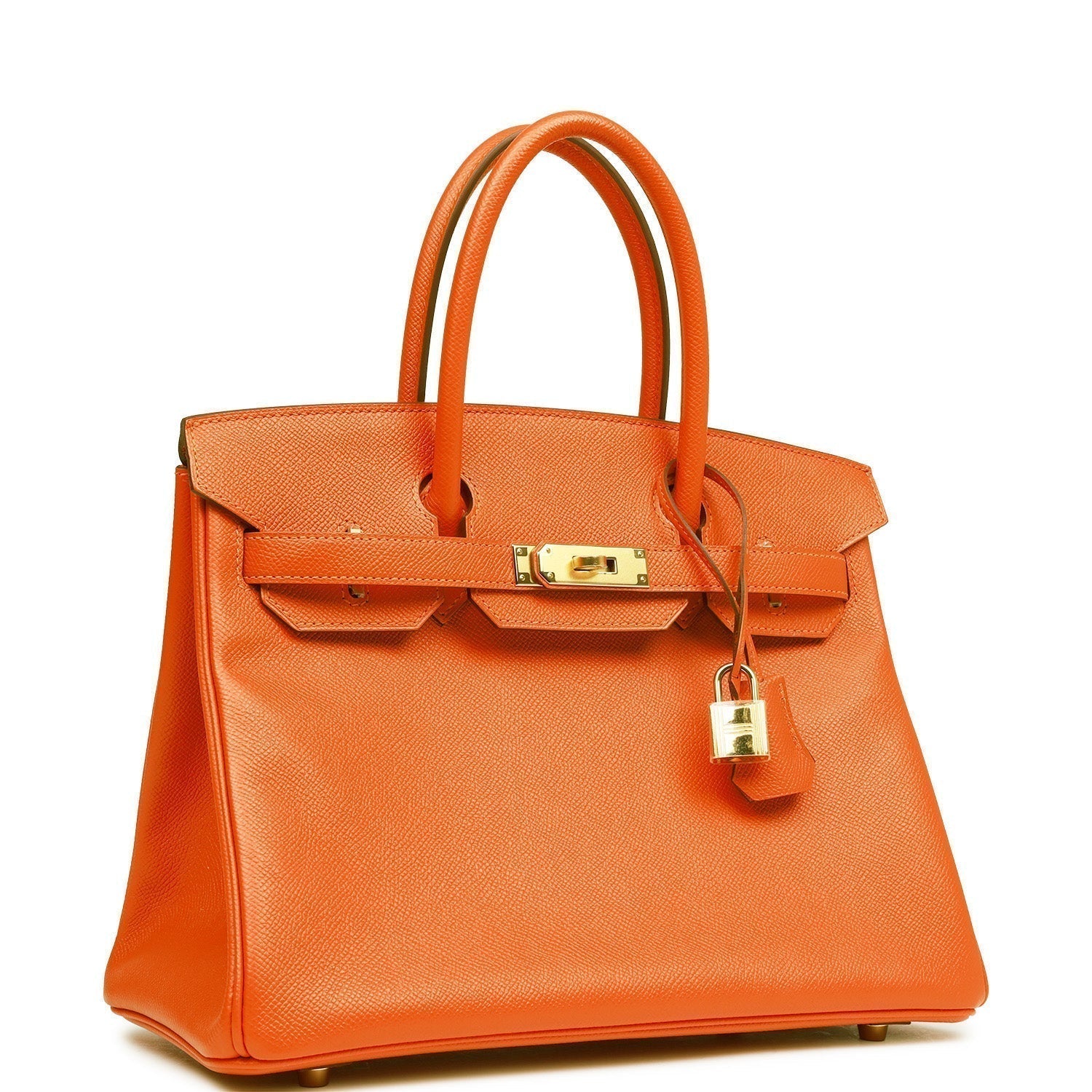Hermes Birkin Feu Epsom Hardware Handbag Gold Travel Bag Gold Hardware
