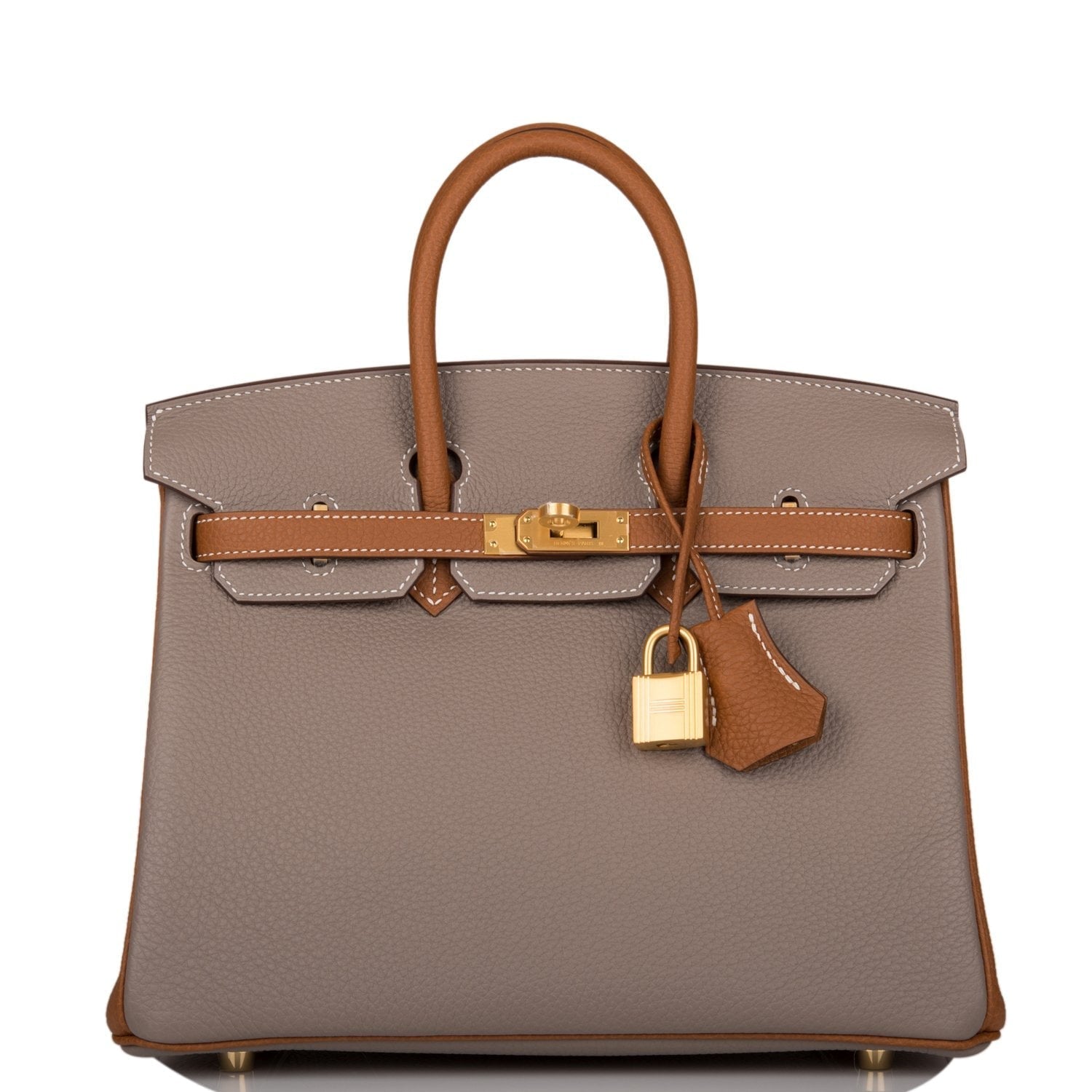 Hermes Birkin Gris Asphalte And Togo Brushed Hardware Gold Travel Bag